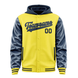Custom Light Yellow Blue Jacket