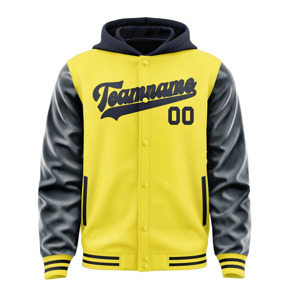 Custom Light Yellow Navy Jacket