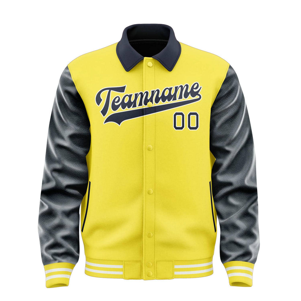 Custom Light Yellow Navy Jacket