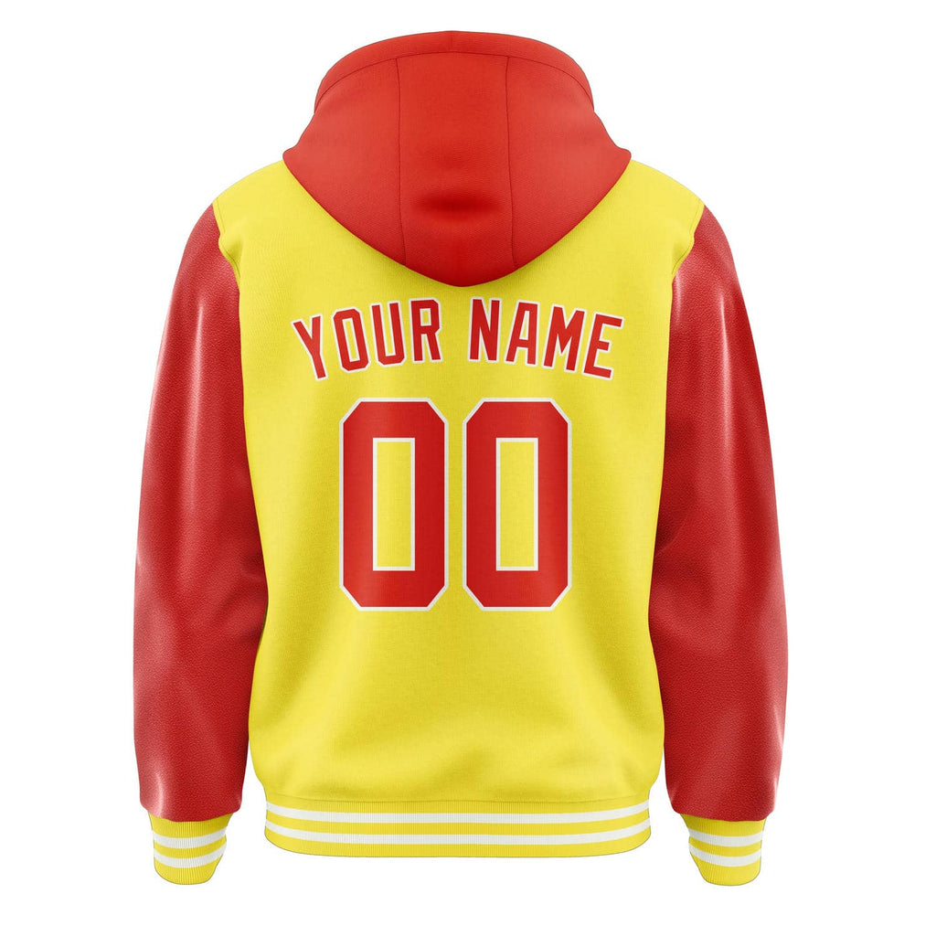 Custom Light Yellow Orange Red Jacket