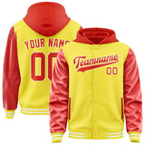 Custom Light Yellow Orange Red Jacket