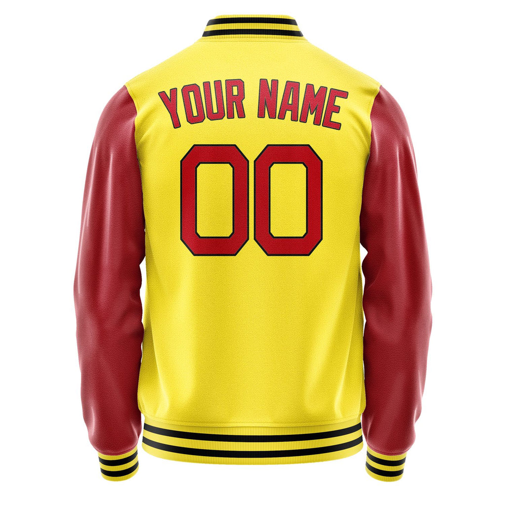 Custom Light Yellow Red Jacket JA2626142617B21714
