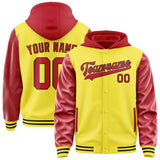 Custom Light Yellow Red Jacket
