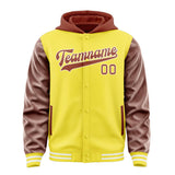 Custom Light Yellow Coral Red Jacket