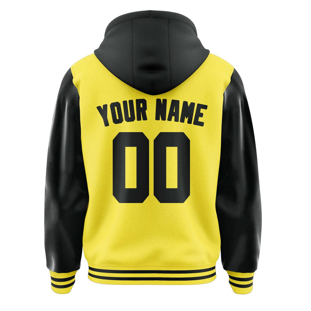 Custom Light Yellow Black Jacket