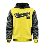 Custom Light Yellow Black Jacket