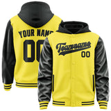 Custom Light Yellow Black Jacket