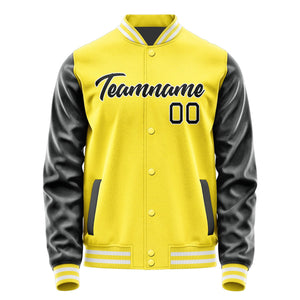 Custom Light Yellow Black Jacket JA2626172618B21817