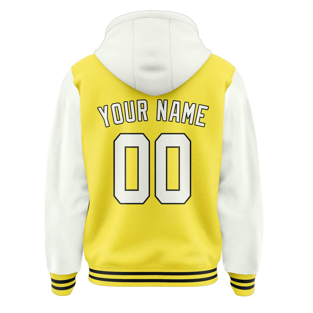 Custom Light Yellow White Jacket