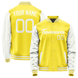 Custom Light Yellow White Jacket