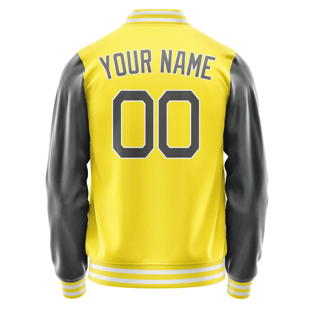 Custom Light Yellow Dark Grey Jacket JA2626202618B21820