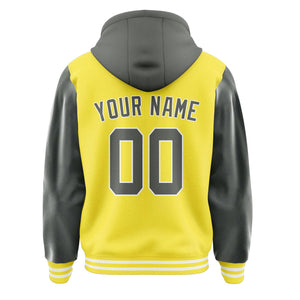 Custom Light Yellow Dark Grey Jacket