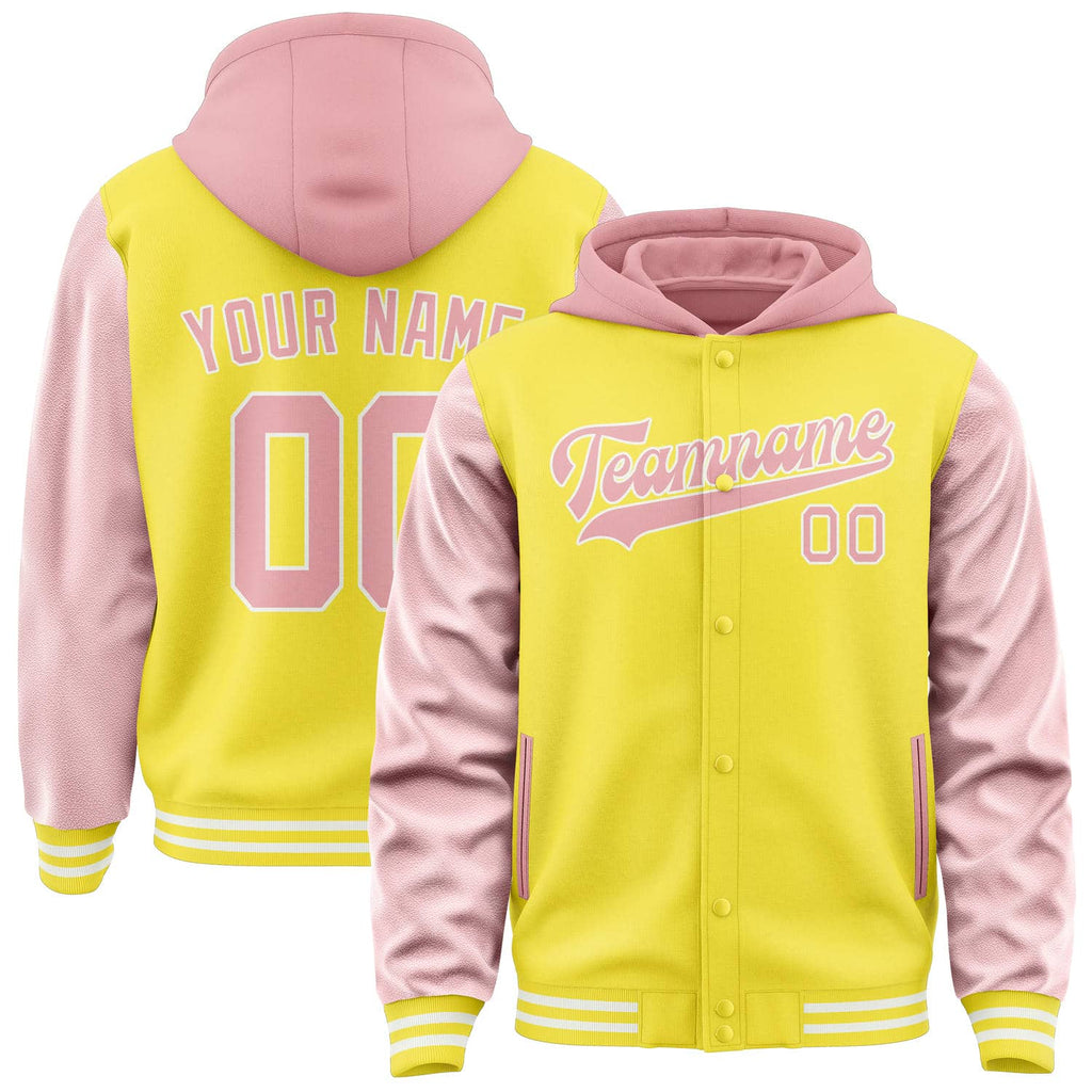 Custom Light Yellow Light Pink Jacket