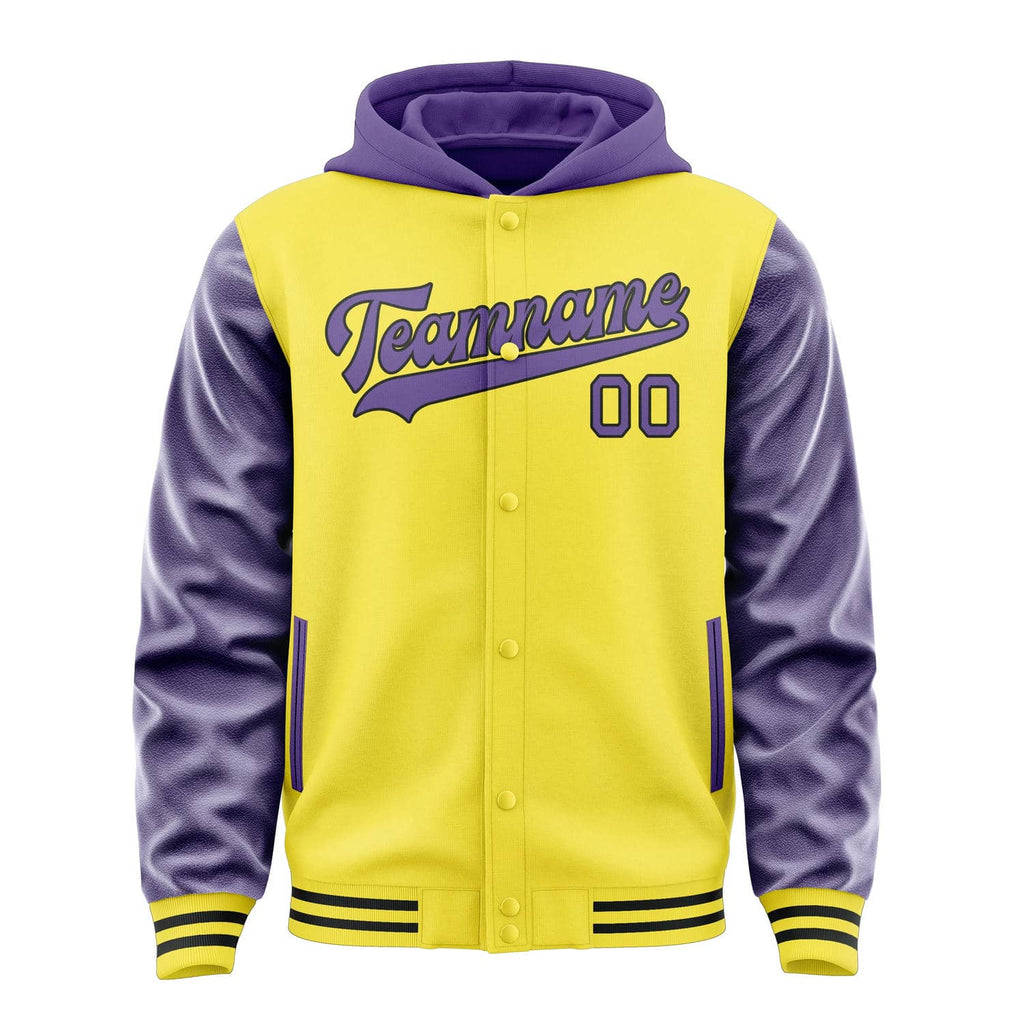 Custom Light Yellow Light Purple Jacket