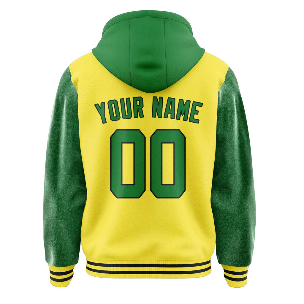 Custom Light Yellow Emerald Green Jacket