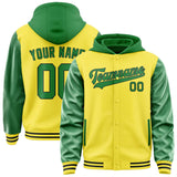 Custom Light Yellow Emerald Green Jacket