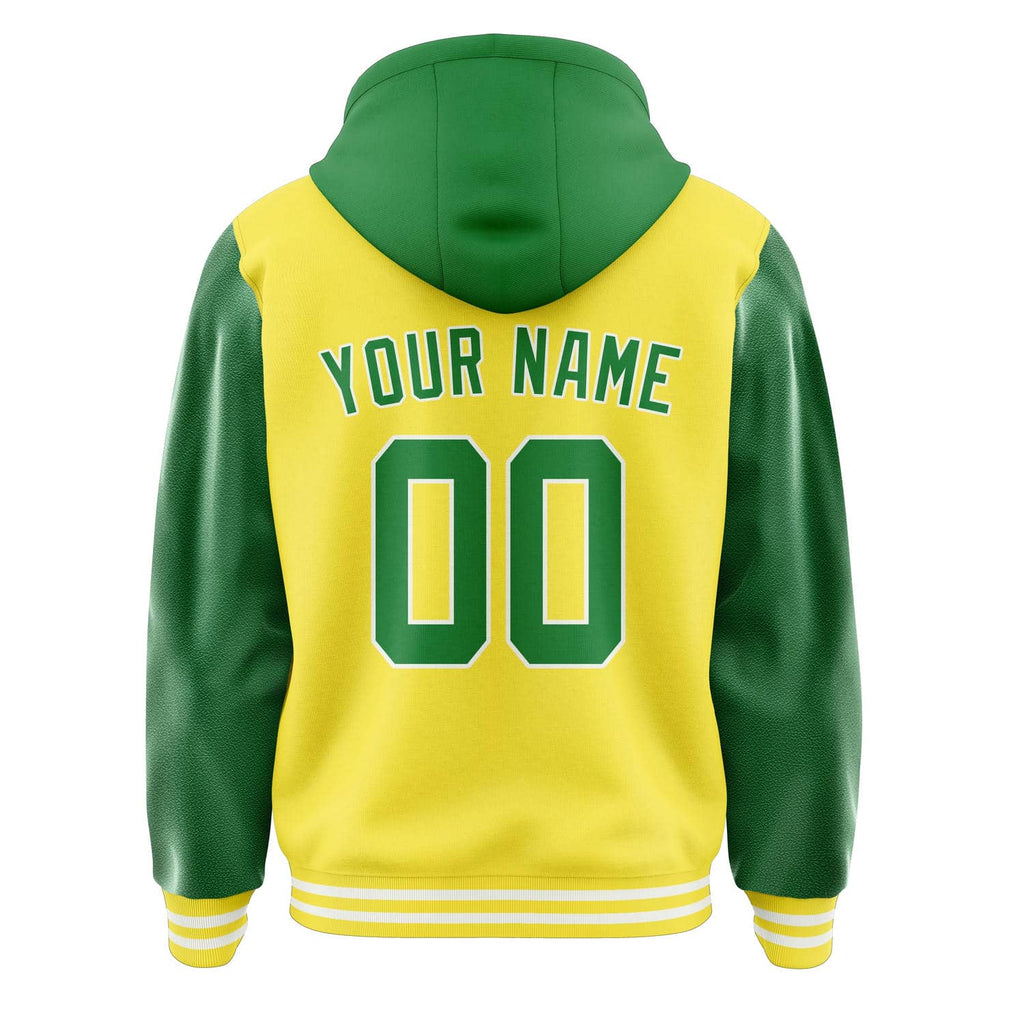 Custom Light Yellow Emerald Green Jacket