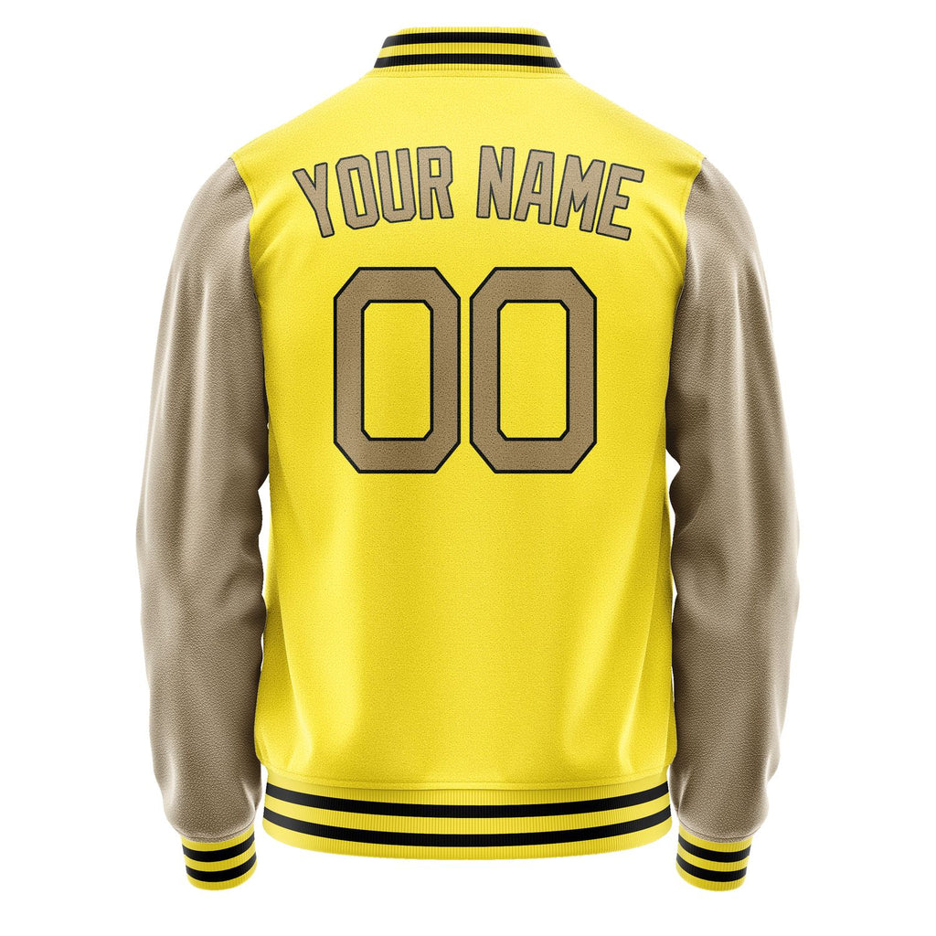 Custom Light Yellow Light Khaki Jacket JA2626252617B21725