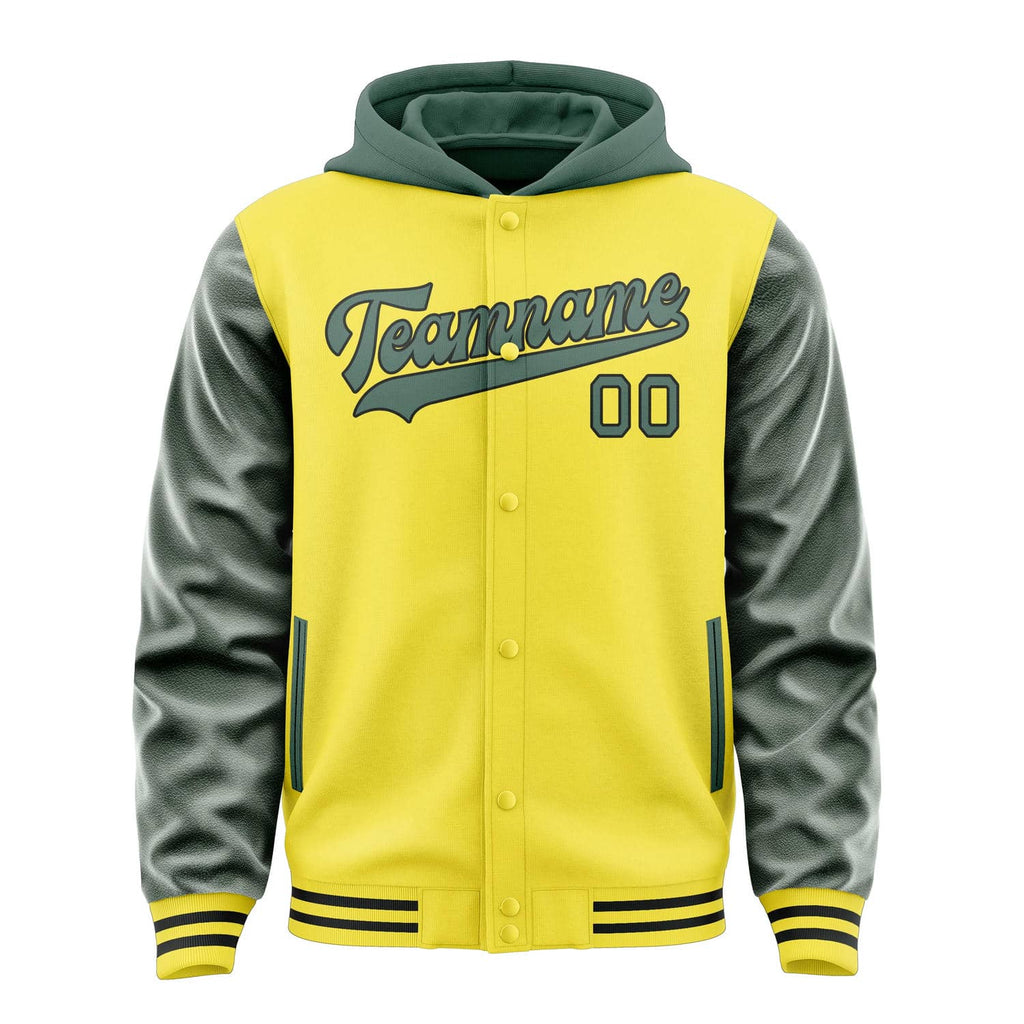 Custom Light Yellow Blue Green Jacket
