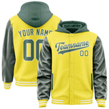 Custom Light Yellow Blue Green Jacket