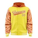 Custom Light Yellow Orange Jacket
