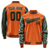 Custom Orange Dark Green Jacket