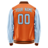 Custom Orange Light Blue Jacket JA2828082817B31708