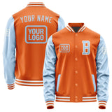 Custom Orange Light Blue Jacket