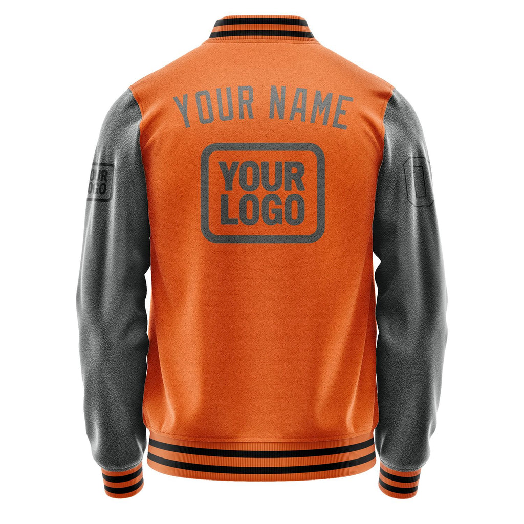 Custom Orange Dark Grey Jacket JA282820281717202017