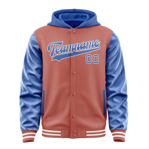 Custom Copper Rose Sky Blue Jacket