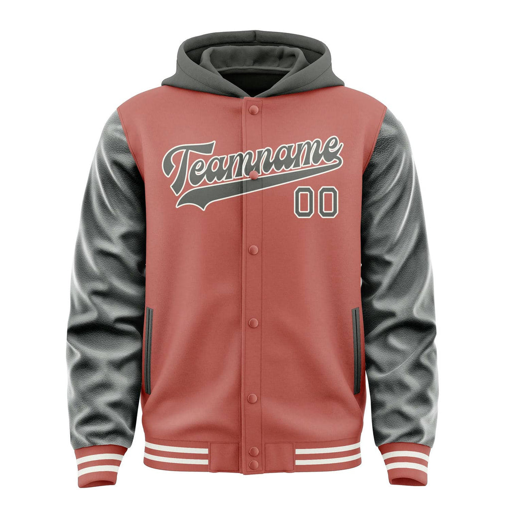 Custom Copper Rose Dark Grey Jacket
