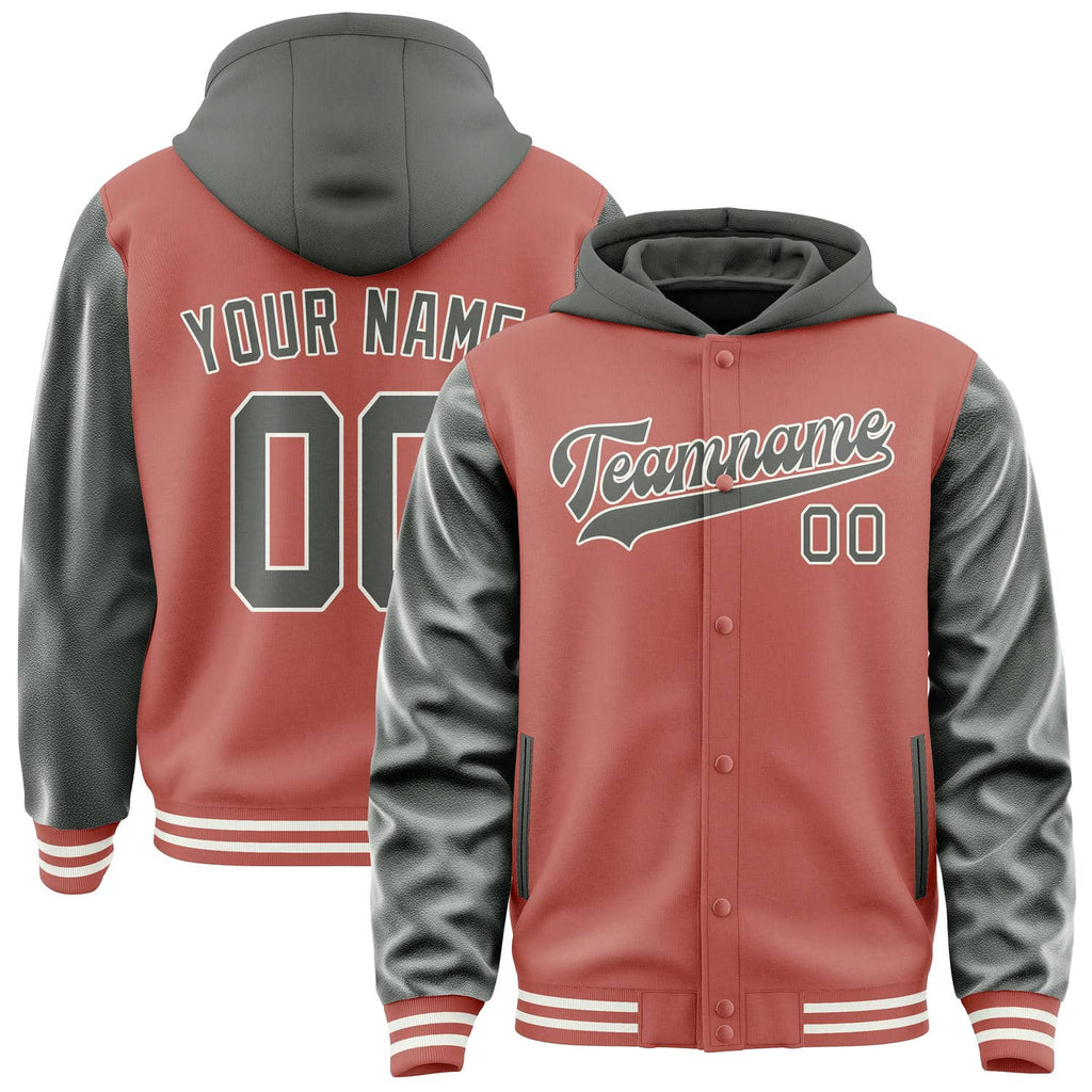 Custom Copper Rose Dark Grey Jacket