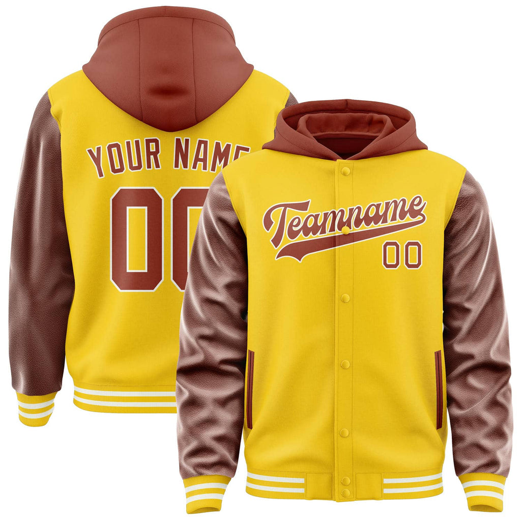 Custom Gold Coral Red Jacket