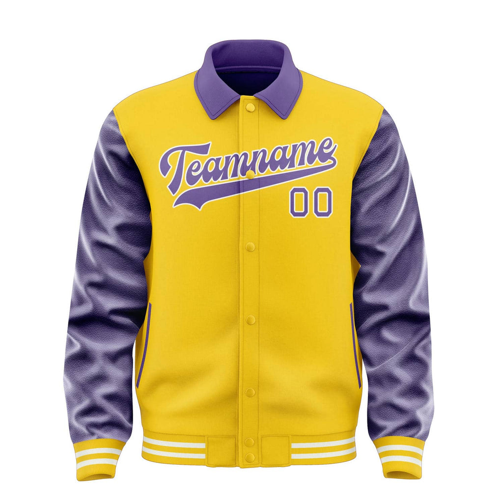 Custom Gold Light Purple Jacket
