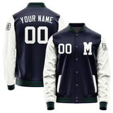 Custom Navy White Jacket Jb1111181105181817
