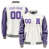 Custom White Light Purple Jacket