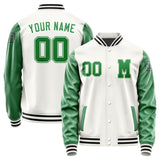 Custom White Emerald Green Jacket