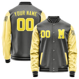 Custom Dark Grey Light Yellow Jacket