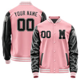 Custom Light Pink Black Jacket