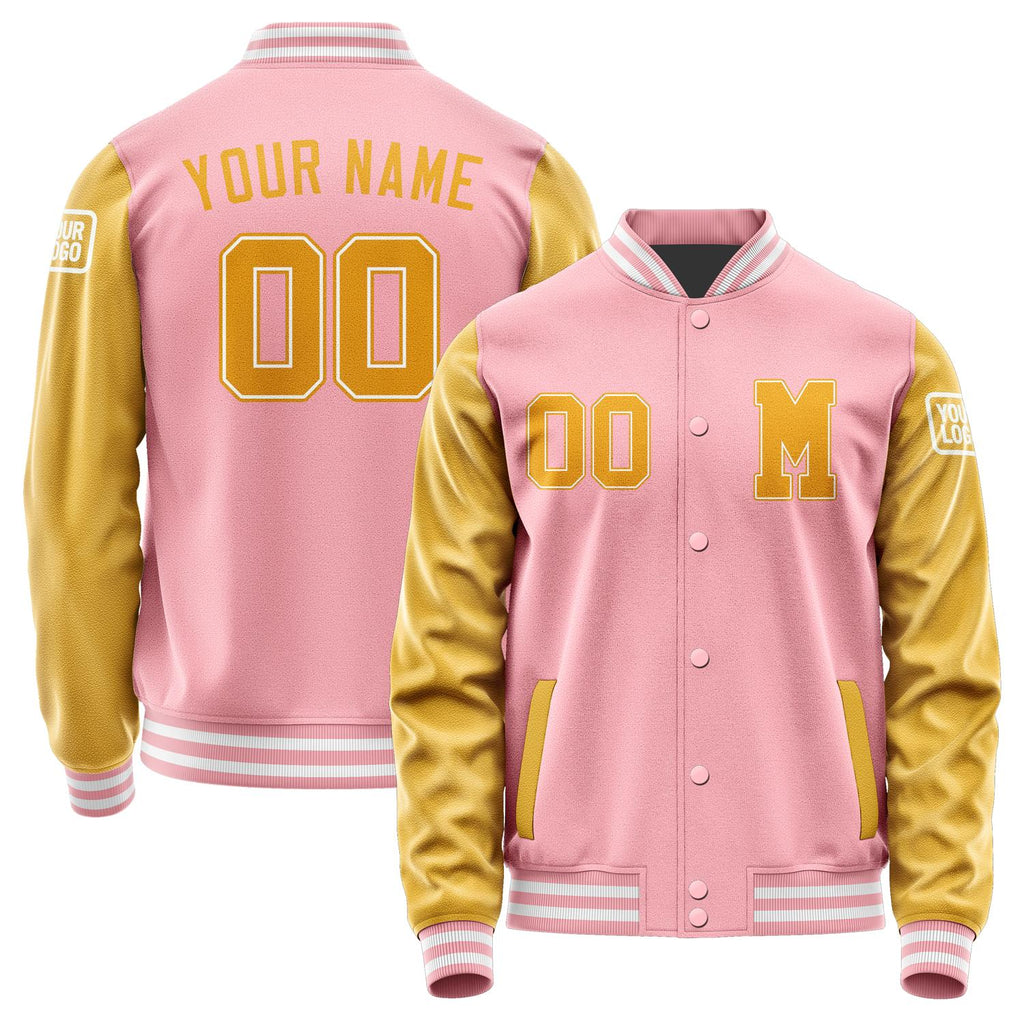 Custom Light Pink Yellow Jacket Jb2121192118191818