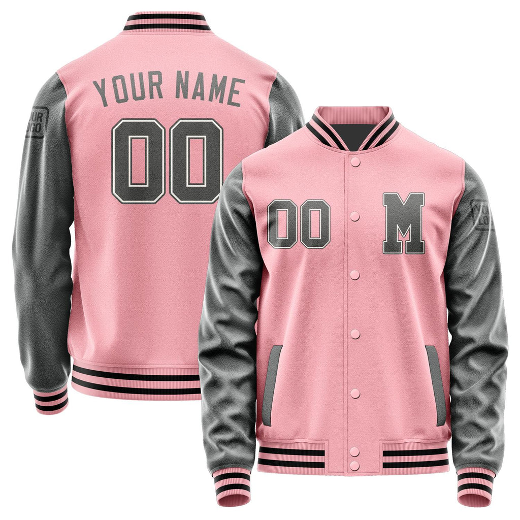 Custom Light Pink Dark Grey Jacket Jb2121202117201817