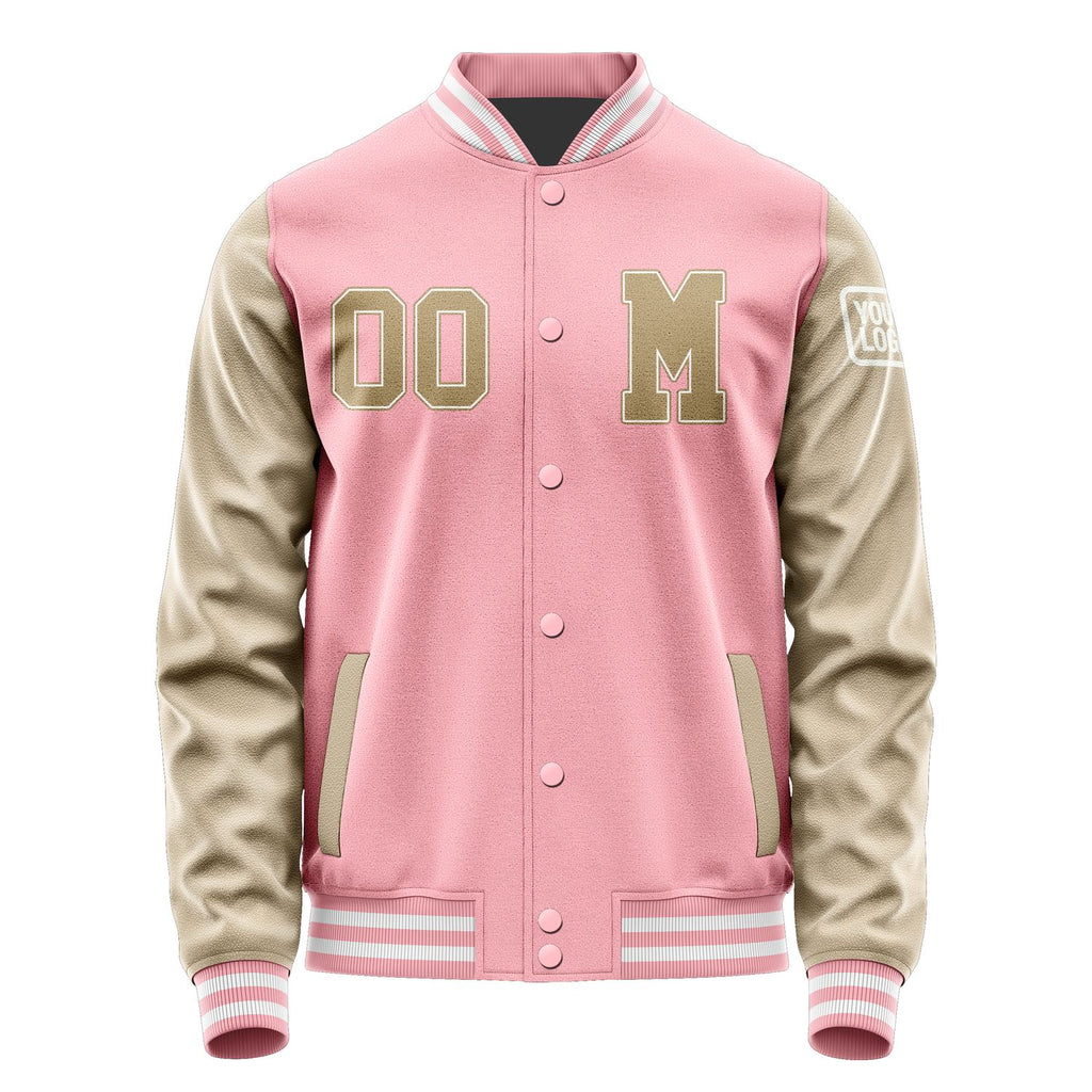 Custom Light Pink Light Khaki Jacket Jb2121252118251818