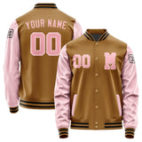 Custom Khaki Light Pink Jacket