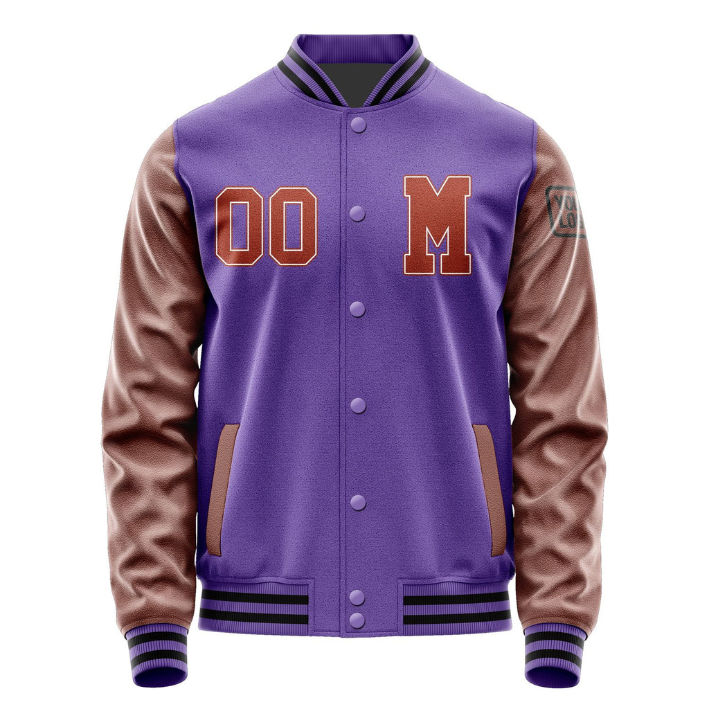 Custom Light Purple Coral Red Jacket Jb2323162317161817