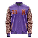 Custom Light Purple Coral Red Jacket Jb2323162317161817