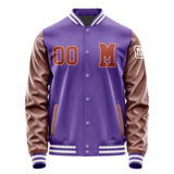 Custom Light Purple Coral Red Jacket Jb2323162318161818
