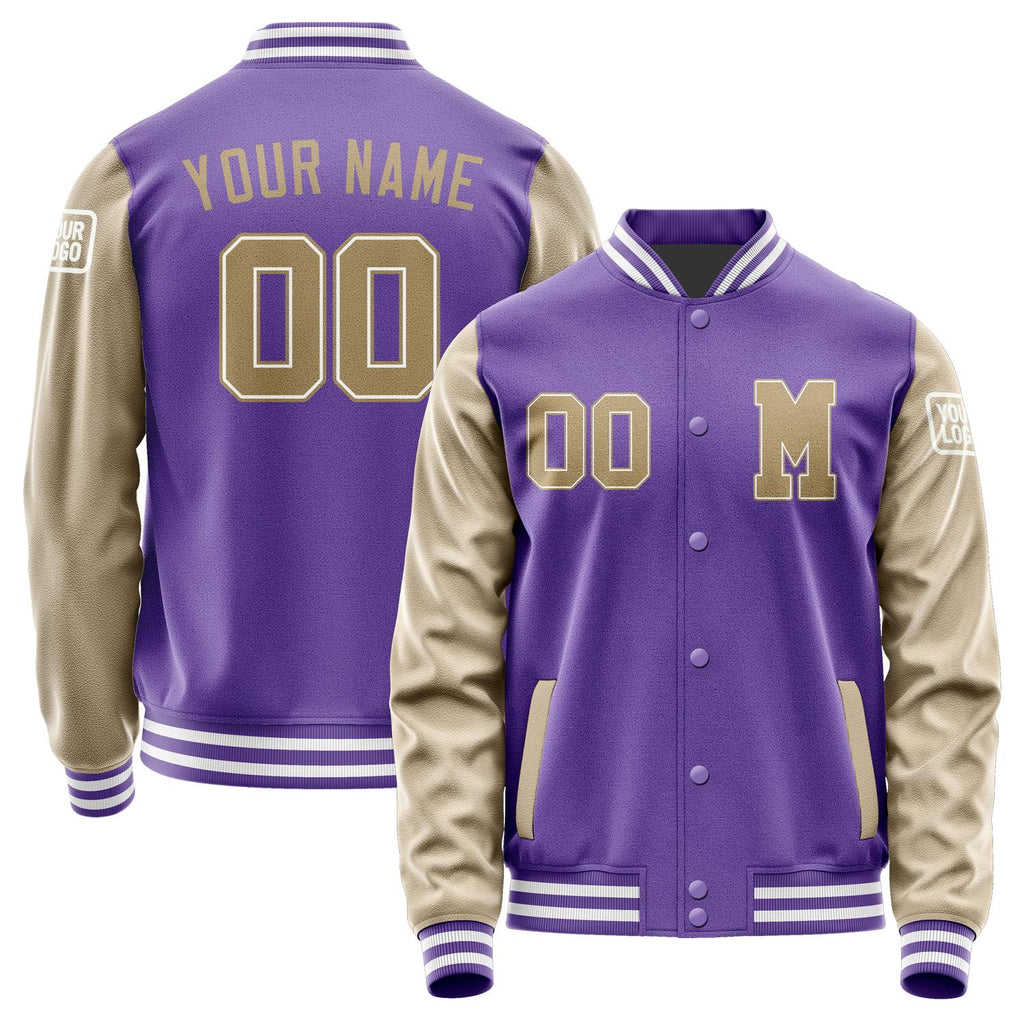Custom Light Purple Light Khaki Jacket Jb2323252318251818