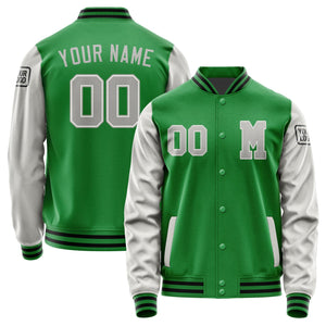 Custom Emerald Green Gray Jacket Jb2424042417041817