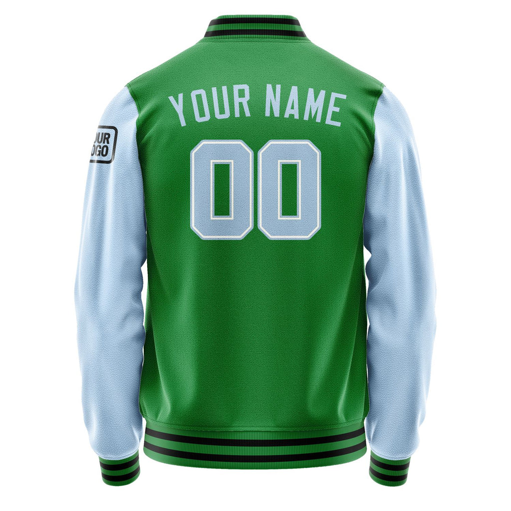 Custom Emerald Green Light Blue Jacket Jb2424082417081817