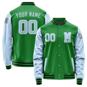 Custom Emerald Green Light Blue Jacket Jb2424082417081817